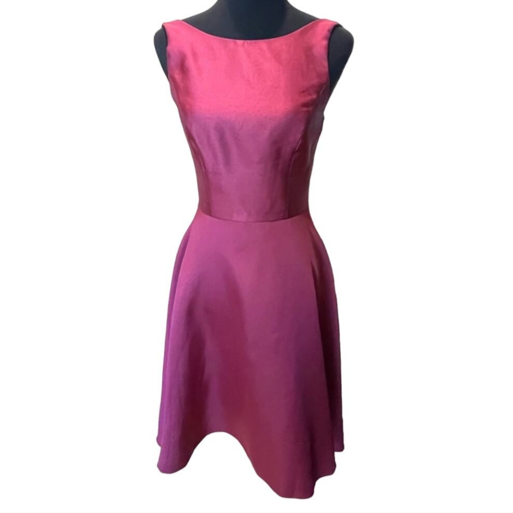 New ~ Alfred Sung ~ Bateau Neck Satin High Low Cocktail Dress 2r Stunning